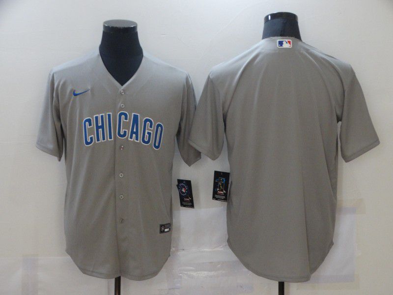 Men Chicago Cubs Blank Grey Game Nike MLB Jerseys->chicago cubs->MLB Jersey